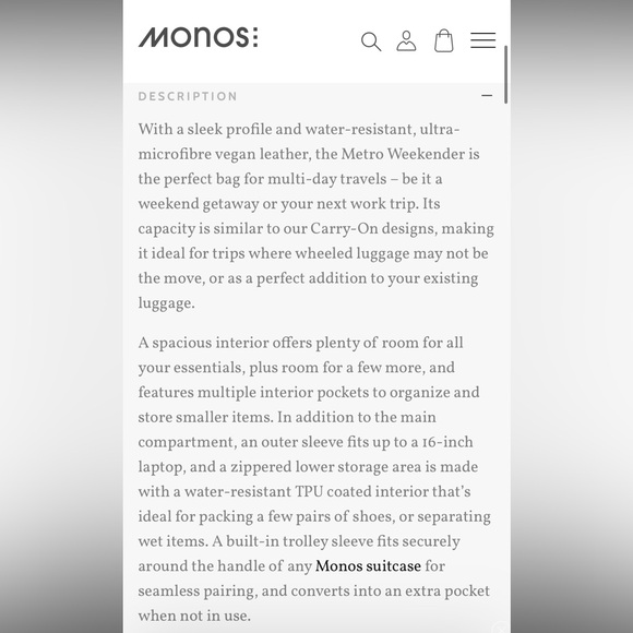 Monos Metro Weekender - Picture 12 of 14